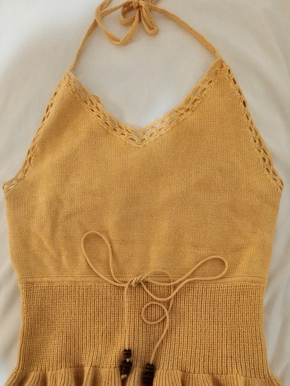 NWT Vintage Wet Seal Crochet-Trim Halter Top